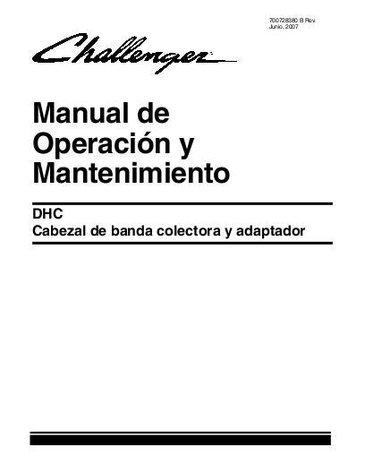 AGCO DHC Series Draper Header Adapter Operator Manual 700728380B Spanish 1 AGCO DHC Series Draper Header Adapter Operator Manual 700728380B Spanish