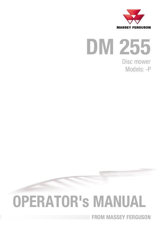 AGCO DM255 Disc Mower Operator Manual 72622759 English 1 AGCO DM255 Disc Mower Operator Manual 72622759 English