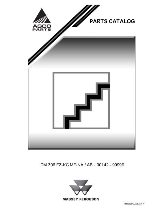 AGCO DM306 FZ-KC Mower Parts Book FM23000NAA English