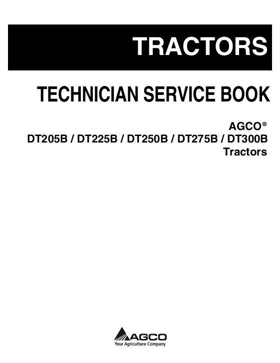 AGCO DTB Tractor (tier 3) Service Manual 4346393M2 English