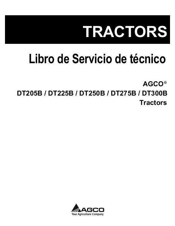 AGCO DTB Tractor (tier 3) Service Manual 4346394M2 Spanish