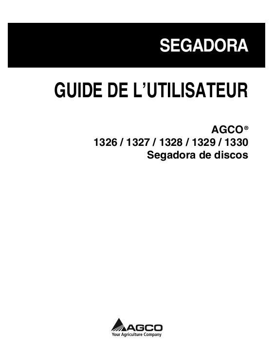 AGCO Disc Mower Operator Manual 700734113A Spanish