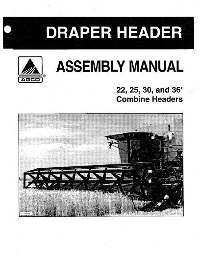 AGCO Draper Header (22, 25, 30, 36 ft., 1998) Operator Manual 700717588 English 1 AGCO Draper Header (22, 25, 30, 36 ft., 1998) Operator Manual 700717588 English