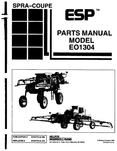 AGCO E1304 Sprayer (ESP, 1995 - 2000) Parts Book 6724773 English