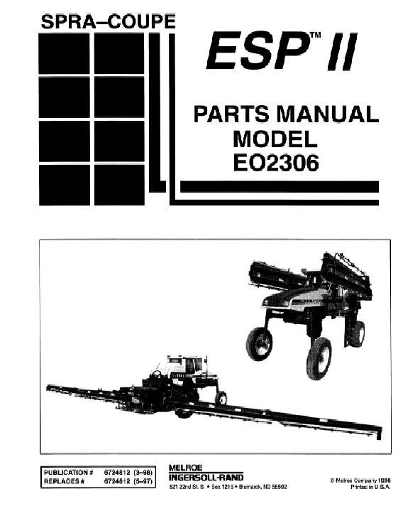 AGCO ESP II ESP 2 E2306 Sprayer Control System (1995 - 2000) Parts Book 6724812 English