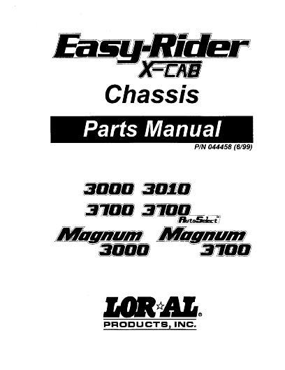 AGCO Easy Rider X Cab (chassis, 1999) Parts Book L044458 English