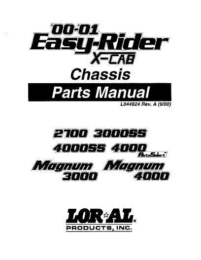AGCO Easy Rider X Cab (chassis, 2000-01) Parts Book L044924 English