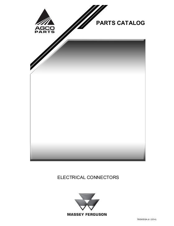 AGCO Electrical Harness Connector Repair Kit Parts Book 79036533A English