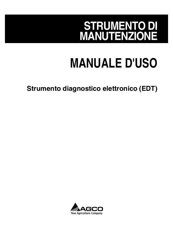 AGCO Electronic Diagnostic Tool (EDT) Operator Manual 79033470E Italian