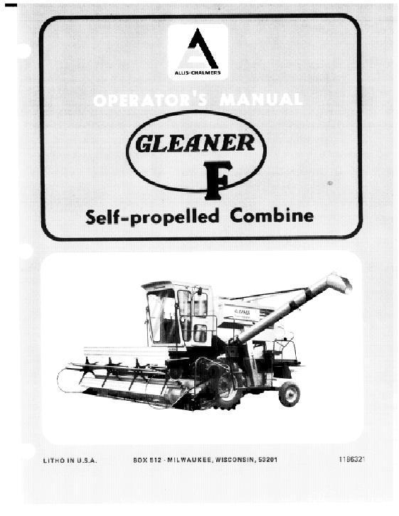 AGCO F Combine (prior sn 12201) Operator Manual 71186321 English 1 AGCO F Combine (prior sn 12201) Operator Manual 71186321 English