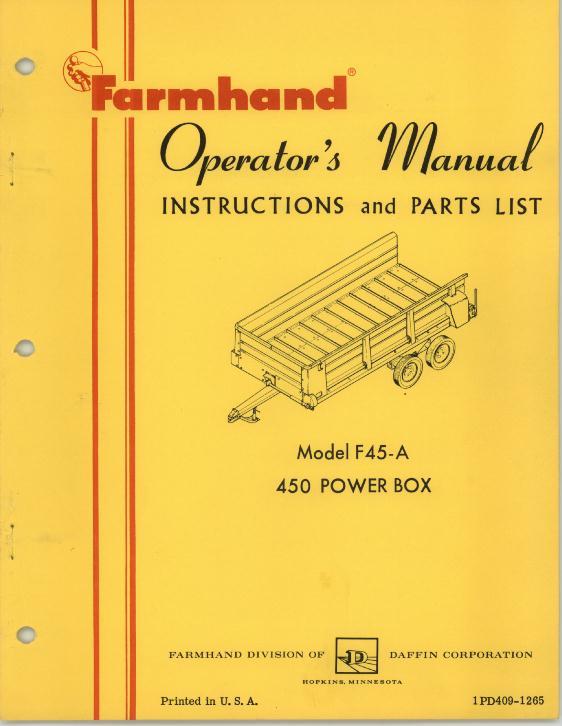 AGCO F45-A Power Box (450, 1965) Operator Manual 1PD4091265 English 1 AGCO F45-A Power Box (450, 1965) Operator Manual 1PD4091265 English