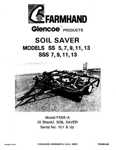 AGCO F568-A SS SSS Series 5-13 Soil Saver (5 shank, eff sn 101) Operator Manual 1PD688688 English 1 AGCO F568-A SS SSS Series 5-13 Soil Saver (5 shank, eff sn 101) Operator Manual 1PD688688 English