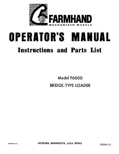 AGCO F6000-A Loader (bridge-type, mounted) Operator Manual FS20621 English 1 AGCO F6000-A Loader (bridge-type, mounted) Operator Manual FS20621 English