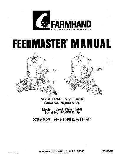 AGCO F81-G Drop Feeder (eff 75000) F82-G Plain Table (eff 44000) Operator Manual 1PD800677 English 1 AGCO F81-G Drop Feeder (eff 75000) F82-G Plain Table (eff 44000) Operator Manual 1PD800677 English