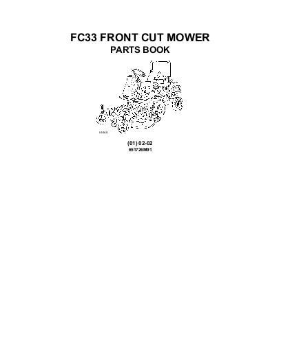 AGCO FC33 Front Cut Mower Parts Book 651726M91 English