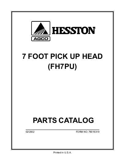 AGCO FH7PU Pickup Head (7 ft, 2003) Parts Book 79019319 English