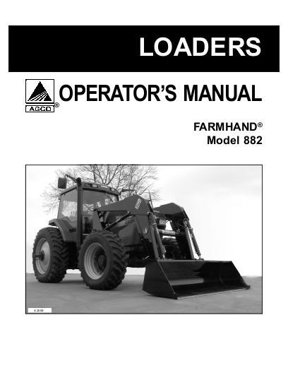 AGCO FH882 Loader (mounted, Soo) Operator Manual 79019402 English 1 AGCO FH882 Loader (mounted, Soo) Operator Manual 79019402 English