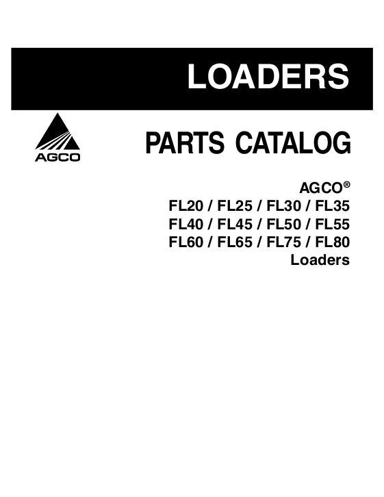 AGCO FL Series Loader Parts Book 3906163M3 English