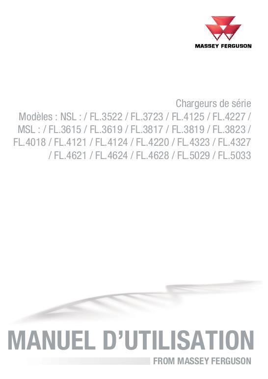 AGCO FL Series Loader (non-self level and mechanical self level) Operator Manual ACT0044410 French