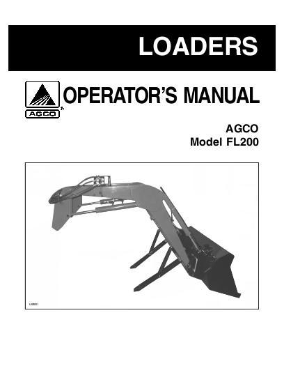 AGCO FL200 Loader Operator Manual 1449991M1 English 1 AGCO FL200 Loader Operator Manual 1449991M1 English