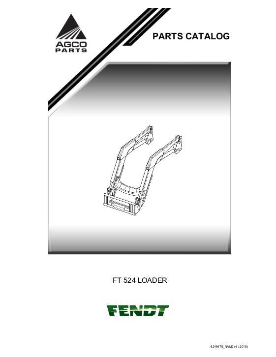 AGCO FT524 Loader Parts Book 6246479M2 English
