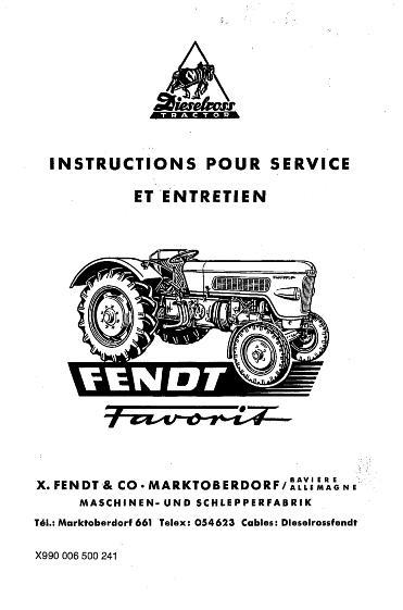 AGCO Favorit Tractor Service Manual 72423173 French
