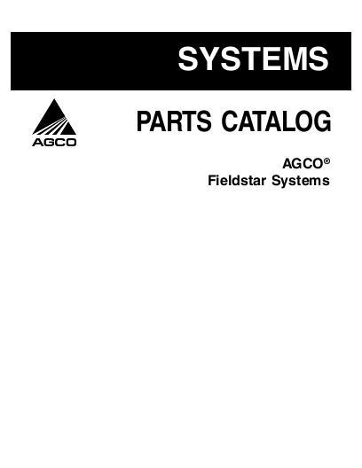 AGCO Fieldstar System Parts Book 79021536C English