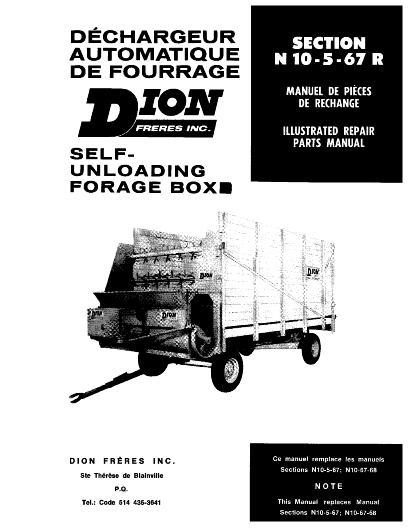 AGCO Forage Box (self unloading) Parts Book N10567 English