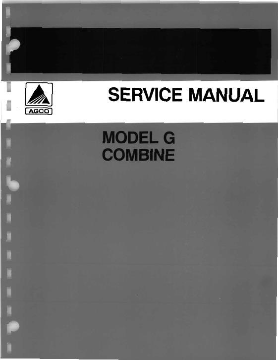 AGCO G Combine (packet) Service Manual 79003425 English
