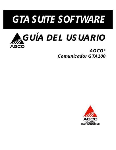 AGCO GTA 100 Communicator Operator Manual 79024266C Spanish 1 AGCO GTA 100 Communicator Operator Manual 79024266C Spanish