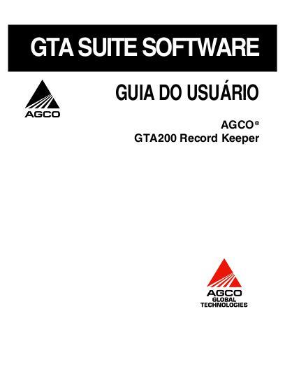 AGCO GTA 200 Record Keeping Operator Manual 79023643C Portuguese 1 AGCO GTA 200 Record Keeping Operator Manual 79023643C Portuguese