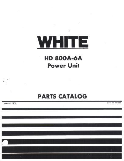 AGCO HD 800A-6A Power Unit Parts Book 433208 English