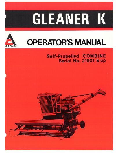 AGCO K Combine (sn 21801-24200) Operator Manual 71187977 English 1 AGCO K Combine (sn 21801-24200) Operator Manual 71187977 English