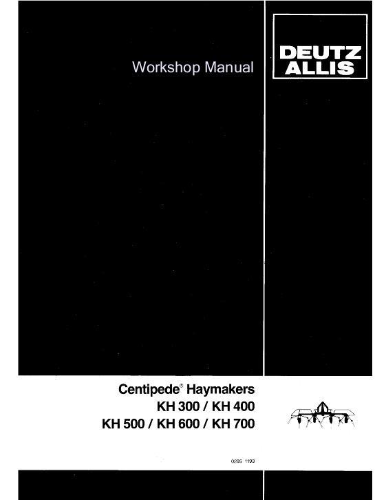 AGCO KH300 KH400 KH500 KH600 KH700 Tedder Service Manual 2951193 English