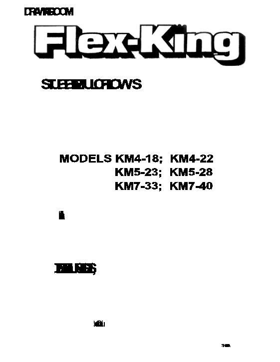 AGCO KM4 KM5 KM7 Blade Plow (18 - 40 ft) Operator Manual SN9971164A English 1 AGCO KM4 KM5 KM7 Blade Plow (18 - 40 ft) Operator Manual SN9971164A English