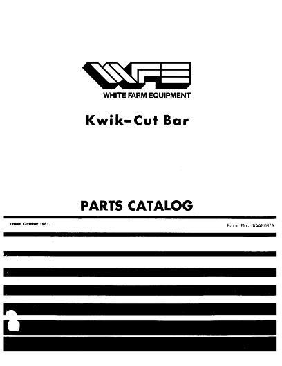 AGCO Kwik-Cut Bar Parts Book W448087A English