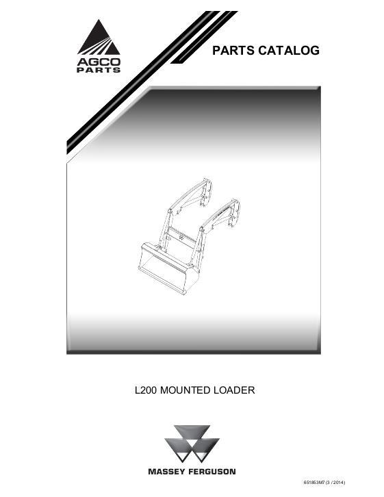 AGCO L200 Loader Parts Book 651853M7 English