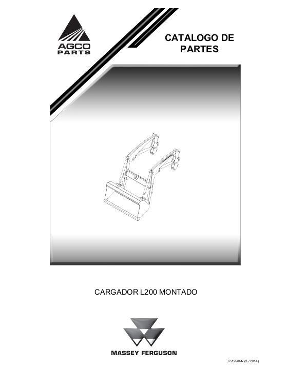 AGCO L200 Loader (mounted) Parts Book 651950M7 Spanish