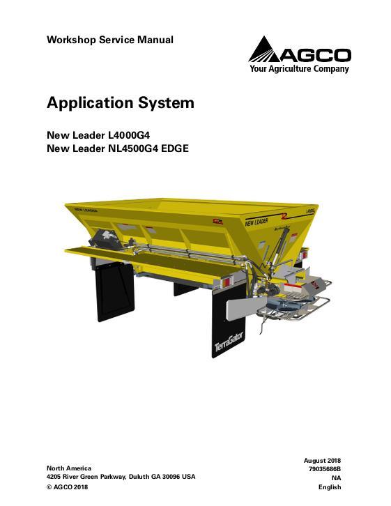 AGCO L4000G4 NL4500G4 EDGE TerraGator (system) (packet) Service Manual 79035686B English