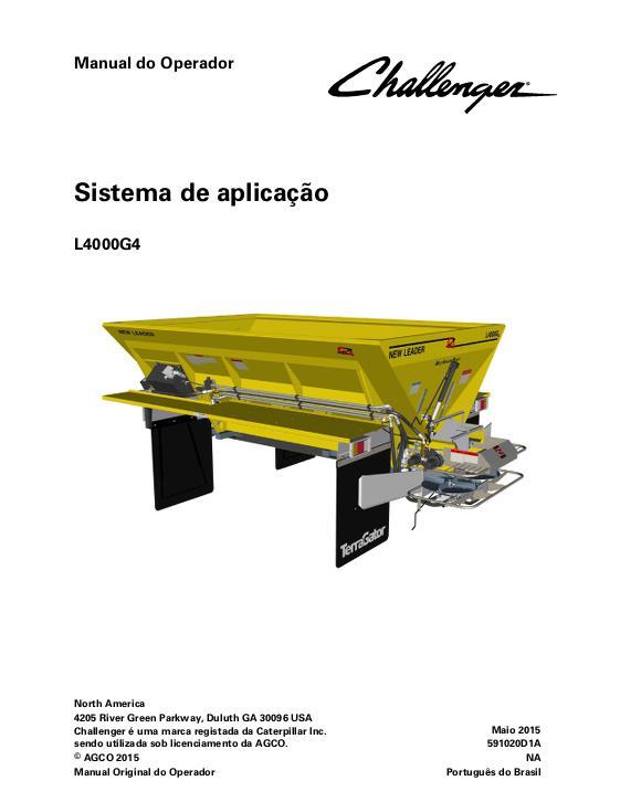 AGCO L4000G4 (system, eff Gxxx1001) Operator Manual 591020D1A Portuguese 1 AGCO L4000G4 (system, eff Gxxx1001) Operator Manual 591020D1A Portuguese
