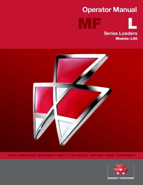 AGCO L80 Loader Operator Manual 4283303M1 English 1 AGCO L80 Loader Operator Manual 4283303M1 English