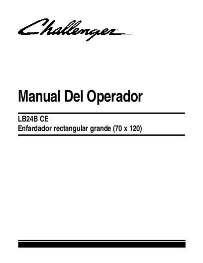 AGCO LB24B Baler (CE) Operator Manual 700730975D Spanish 1 AGCO LB24B Baler (CE) Operator Manual 700730975D Spanish