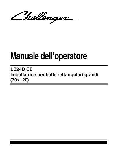 AGCO LB24B Baler (CE) Operator Manual 700731164D Italian 1 AGCO LB24B Baler (CE) Operator Manual 700731164D Italian