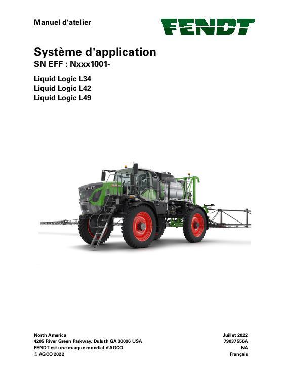 AGCO LiquidLogic L34 L42 L49 (system) (packet) Service Manual 79037556A French