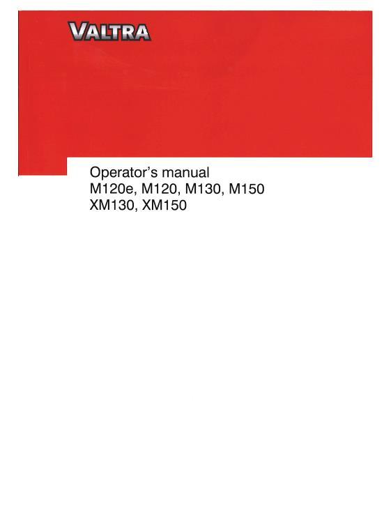 AGCO M120e M120 M130 M150 XM130 XM150 Tractor (UK) Operator Manual V39831212 English