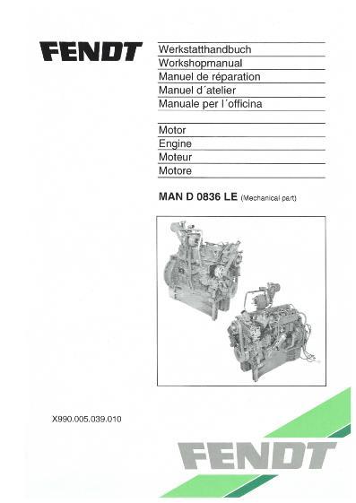AGCO MAN D0836 LE Diesel Engine (mechanical portion) Service Manual 72420407 Multiple