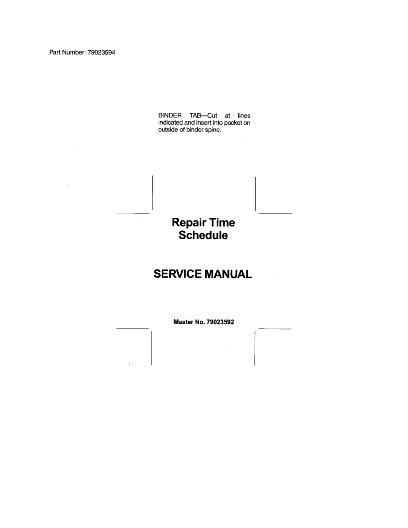 AGCO MAN SVC RTS BINDER INSER Service Manual 79023594 English