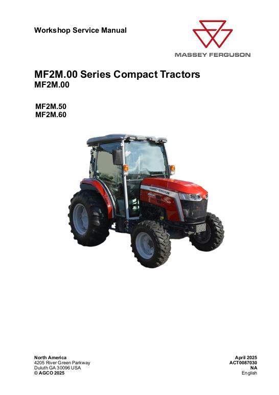 AGCO MF 2M.00 Series Conpact Tractor Service Manual ACT0087030 English