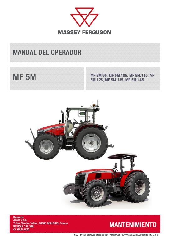 AGCO MF 5M Series Tractor Operator Manual Operator Manual ACT0086140 Spanish