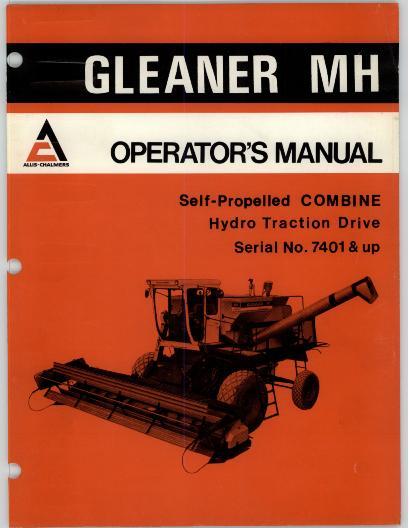 AGCO MH Combine (eff sn 7401-11400) Operator Manual 71185486 English